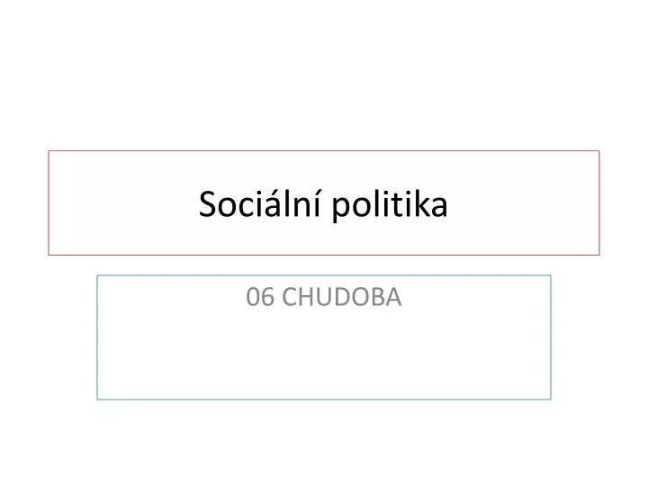 soci ln politika