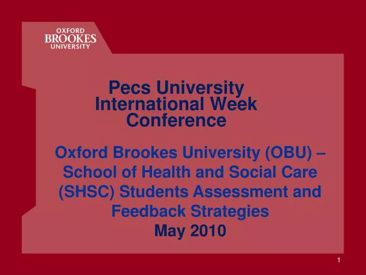 pecs university international week conference