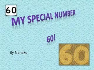 My special number 60!