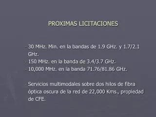 proximas licitaciones
