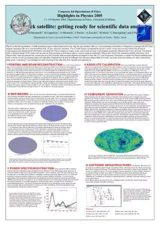 Congresso del Dipartimento di Fisica Highlights in Physics 2005