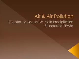 Air &amp; Air Pollution