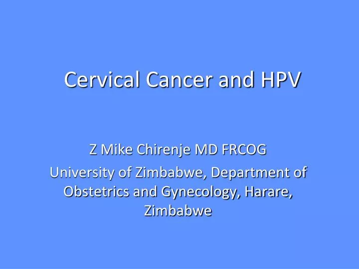 cervical cancer and hpv