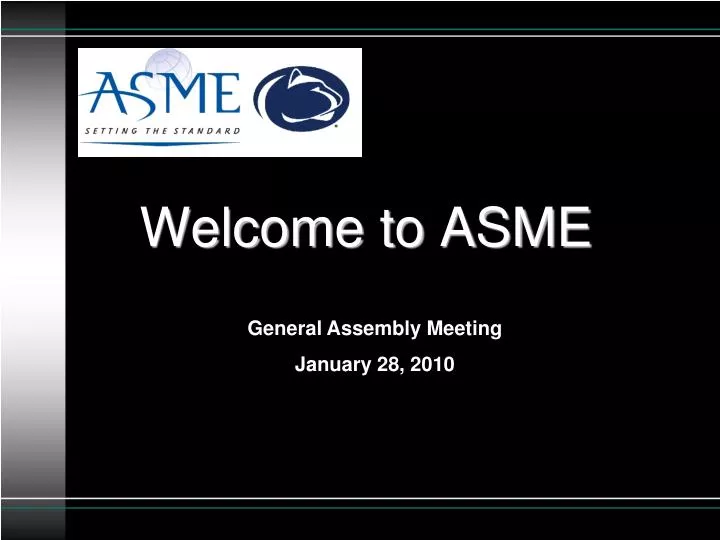 welcome to asme