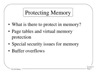 Protecting Memory