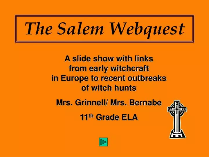 the salem webquest