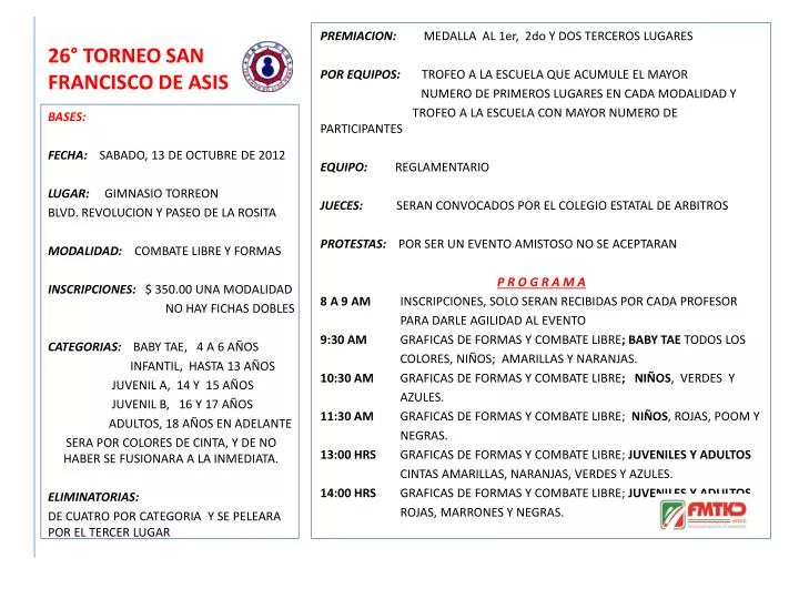 26 torneo san francisco de asis