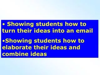 Showing students how to turn their ideas into an email