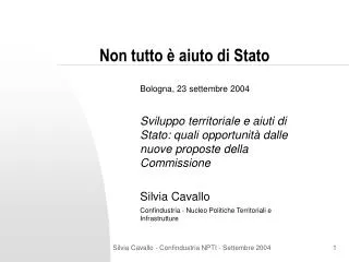 non tutto aiuto di stato