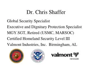 Dr. Chris Shaffer