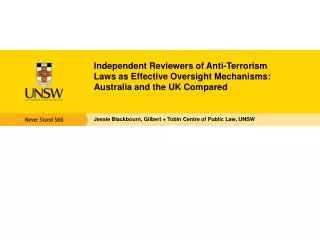 Jessie Blackbourn, Gilbert + Tobin Centre of Public Law, UNSW