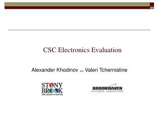 CSC Electronics Evaluation
