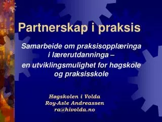 partnerskap i praksis