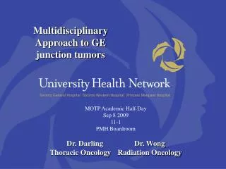 Multidisciplinary Approach to GE junction tumors