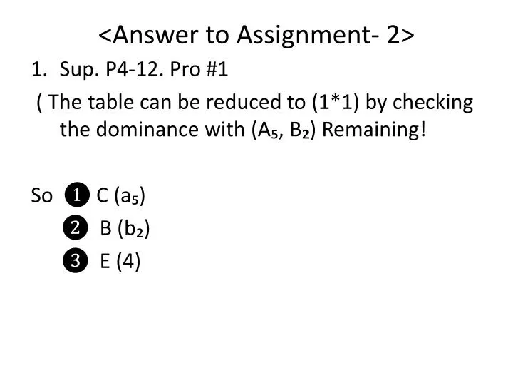 answer to assignment 2