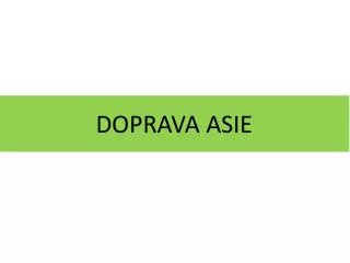 doprava asie