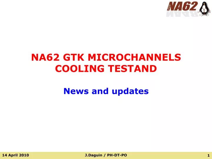 na62 gtk microchannels cooling testand
