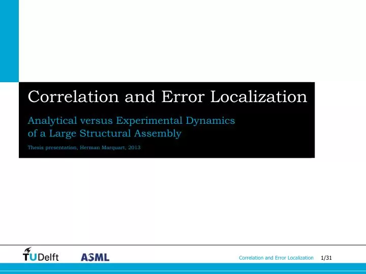 correlation and error localization