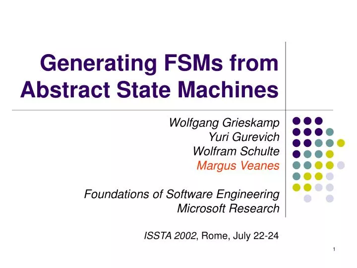 generating fsms from abstract state machines