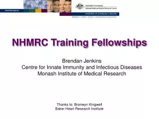 NHMRC Training Fellowships