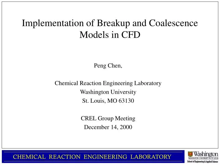 implementation of breakup and coalescence models in cfd