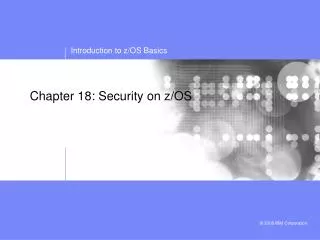 Chapter 18: Security on z/OS
