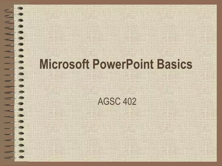 microsoft powerpoint basics
