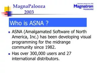 Who is ASNA ?