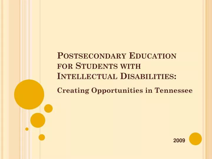 postsecondary education for students with intellectual disabilities