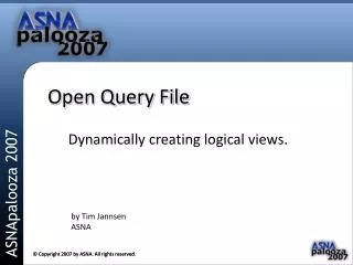 Open Query File