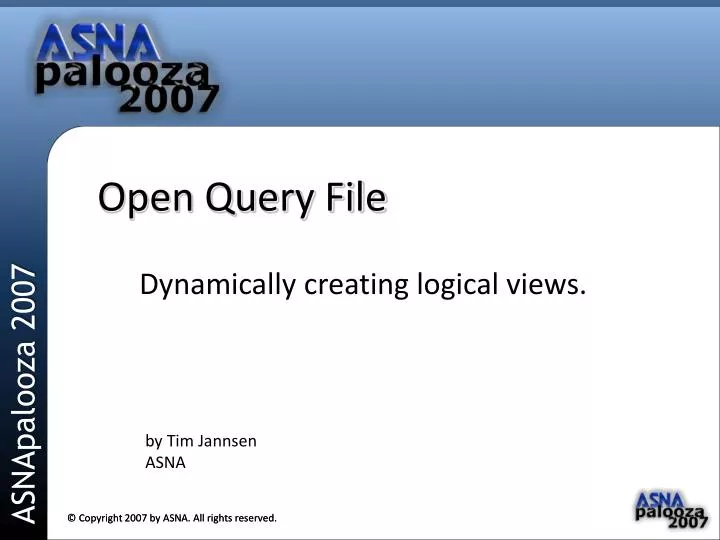 open query file