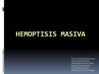 hemoptisis masiva