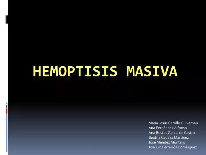 hemoptisis masiva