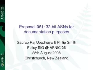 Proposal-061: 32-bit ASNs for documentation purposes