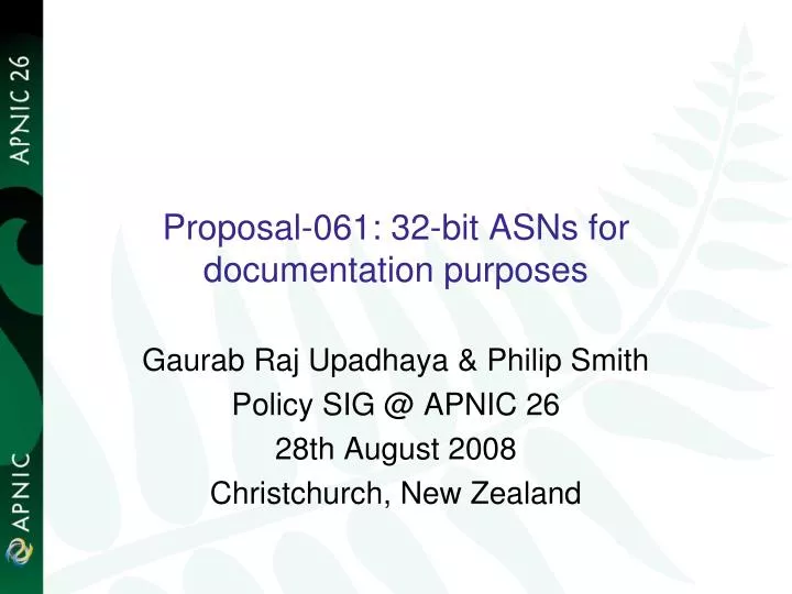proposal 061 32 bit asns for documentation purposes