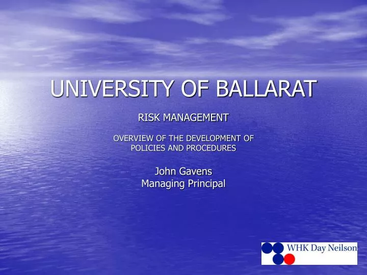 university of ballarat