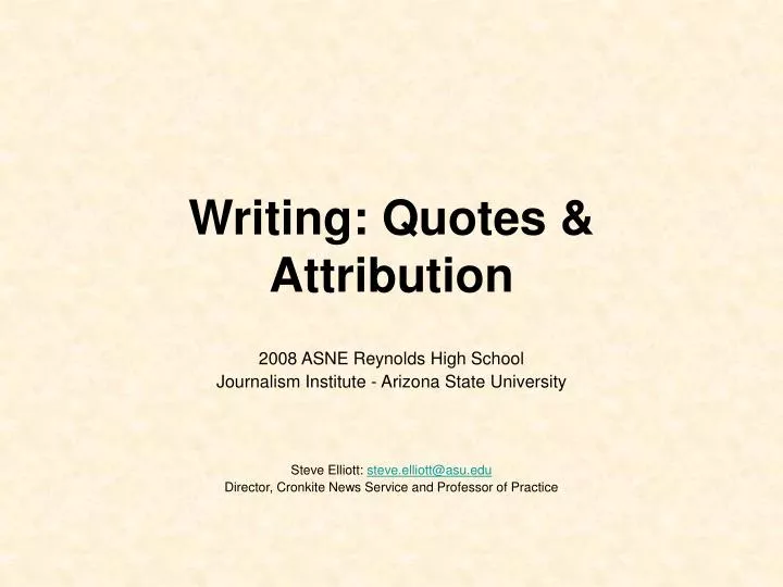 writing quotes attribution