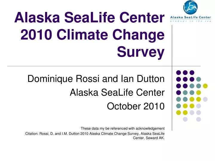 alaska sealife center 2010 climate change survey