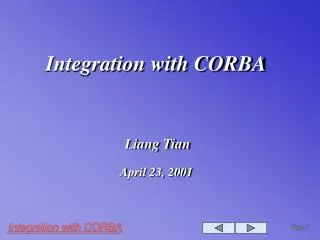 Integration with CORBA