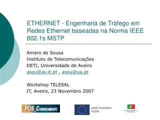 ethernet engenharia de tr fego em redes ethernet baseadas na norma ieee 802 1s mstp