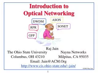 Introduction to Optical Networking