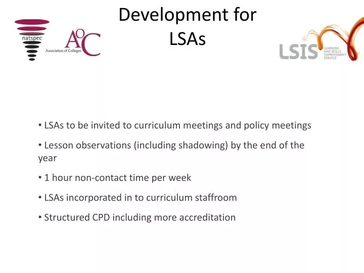 development for lsas