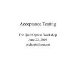 Acceptance Testing - slide 1