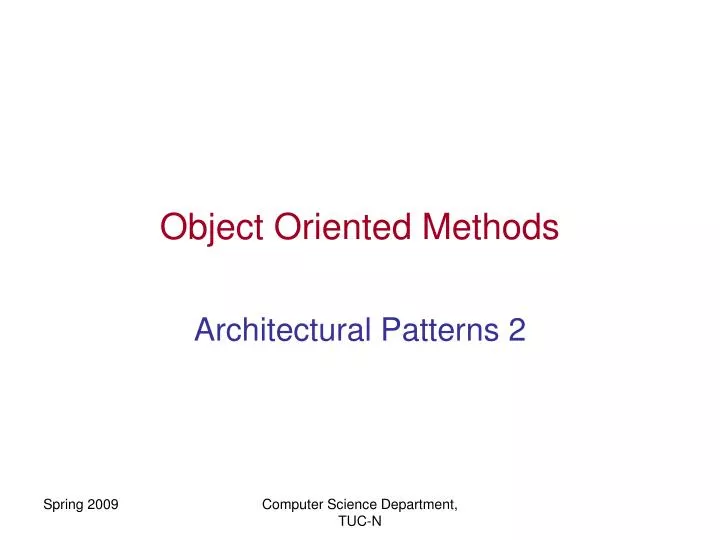 object oriented methods