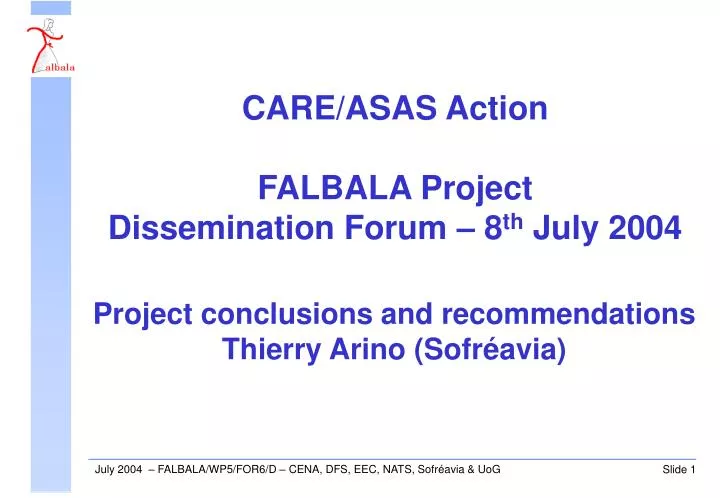 project conclusions and recommendations thierry arino sofr avia