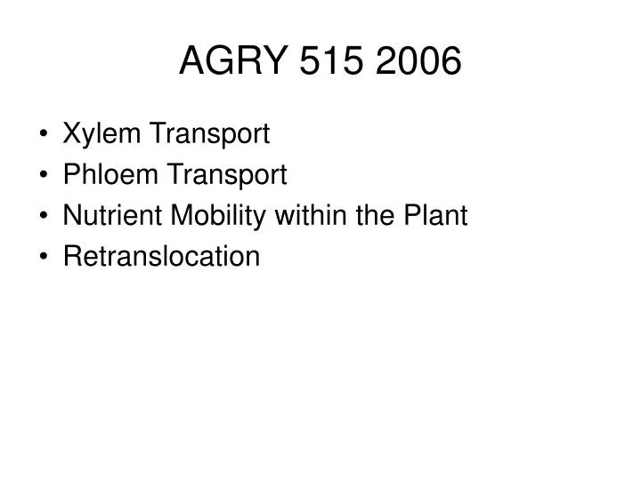 agry 515 2006
