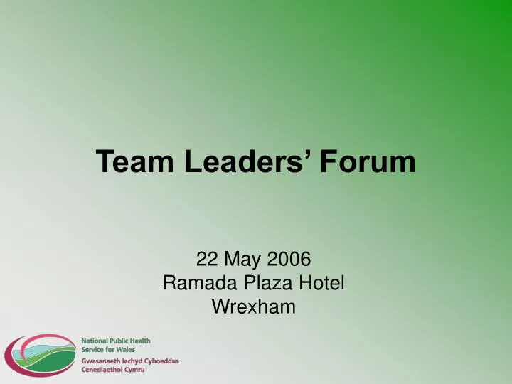 team leaders forum