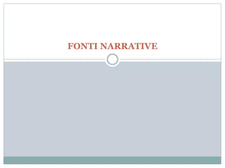 fonti narrative