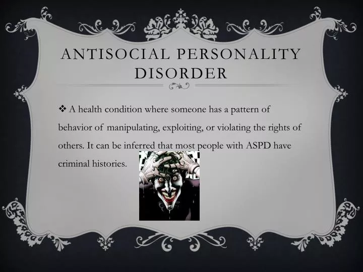 antisocial personality disorder