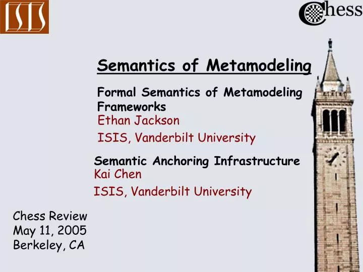 formal semantics of metamodeling frameworks